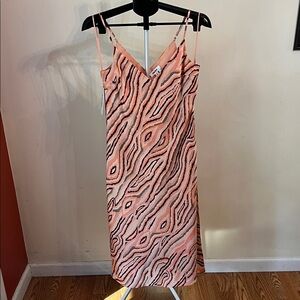 DKNY Multicolor Abstract Slip Dress